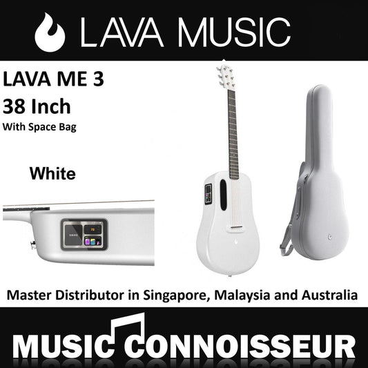 Lava Me 3 38" Smart Carbon Composite Guitar (White)